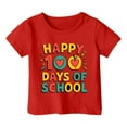 thumbnail image 1 of PMVFHDE Hauts Courts pour Fille Garçon et Fille Mode Décontractée Imprimé Col Rond T-Shirt Manches Courtes Ample Rouge, 12-13 Ans, 1 of 4
