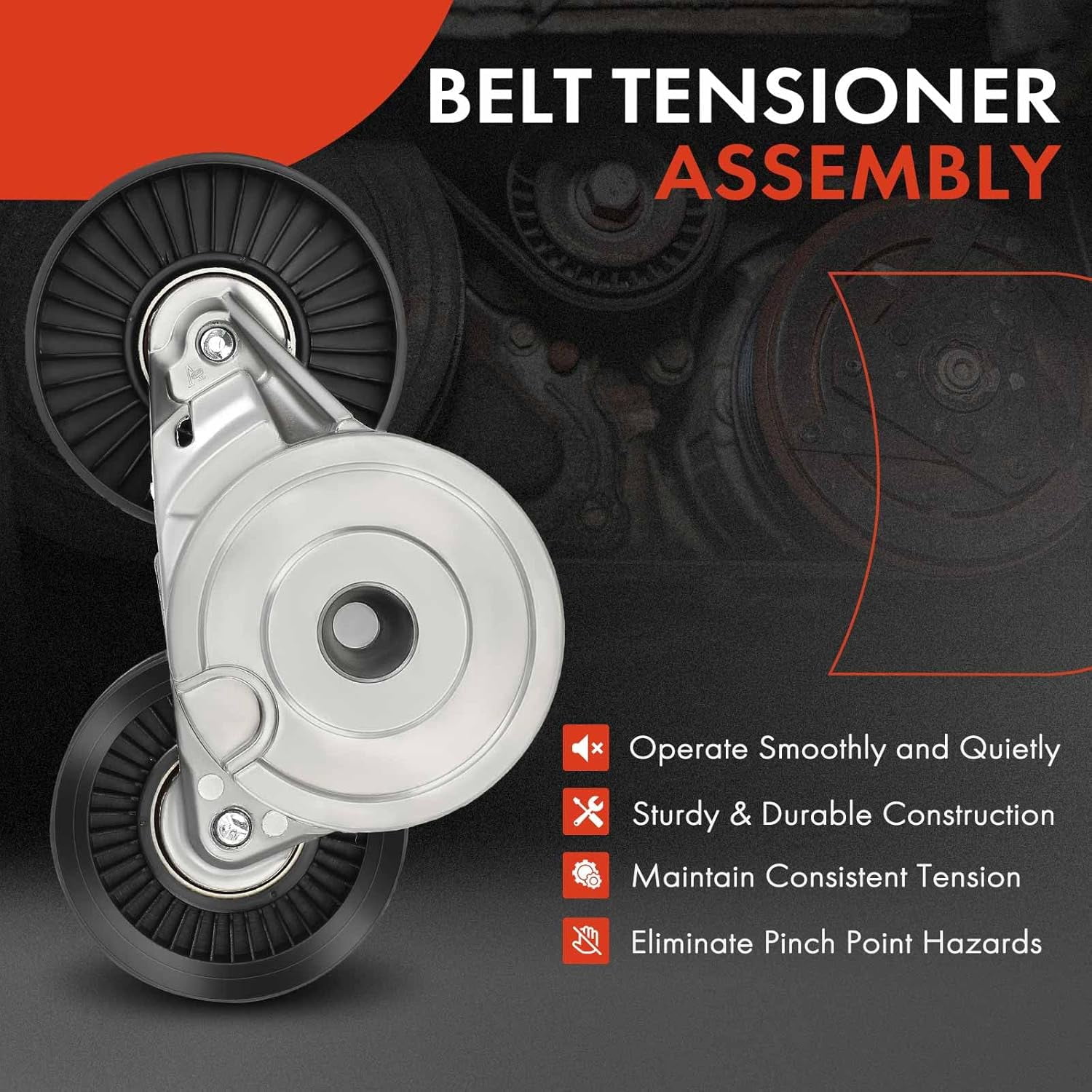A-Premium Belt Tensioner Assembly Compatible with Dodge Ram 1500 Dakota Durango Nitro Chrysler Aspen Jeep Liberty Commander Grand Cherokee Fits select: 2007-2012 JEEP LIBERTY SPORT