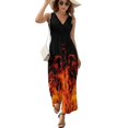 thumbnail image 2 of Robe Sans Manches Flames Of Fury pour Femmes Robes de Soirée 2024, 2 of 5