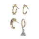 thumbnail image 1 of 8pcs Ear Studs Set Inlaid Tri En Earrings For Use, 1 of 4