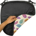 thumbnail image 6 of Autumn Chair Seating Cushion Set of 2, Colorful Warm Tones Round Fall Leaves Repetitive Art Illustration Print, Seat Pads with Anti-slip Backing, 16"x16", Fuchsia and Pale Teal, by Ambesonne, 6 of 7