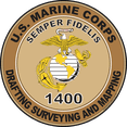 thumbnail image 1 of U.S.M.C. MOS 1400 Drafting Surveying and Mapping Decal 5.5" - Desert Tan, 1 of 1
