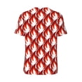 thumbnail image 3 of Balery Fire Symbols Baseball Jersey for Men Casual Button Down Shirts Short Sleeve Active Team Sports Uniform-Small, 3 of 9