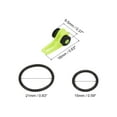 thumbnail image 2 of Uxcell 0.63 x 0.37 x 0.35 inch Plastic Fishing Hook Keeper Holder with 2 Size Rubber Rings Yellow 10 Pack, 2 of 5