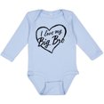 thumbnail image 3 of Inktastic I Love My Big Bro in Black Chalk Heart Boys or Girls Long Sleeve Baby Bodysuit, 3 of 5