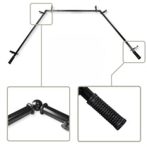 Contemporary Home Living Metal Bay Window Curtain Rod - 150.5" - Black