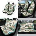 thumbnail image 2 of Jeiento Butterfly Car Seat Cover Full Set with Steering Wheel Cover Seat Belt Pad Cover Dahlia Waste Bin Rear View Mirror Cover Cup Holder Center Console Cushion Pad Handbrake Cover Set Auto Decor, 2 of 7