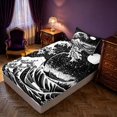 thumbnail image 5 of Homewish Ocean Wave Twin Sheets, Black White Japanese Style Bedding, 3 Pieces, 1 Flat Sheet, 1 Fitted Sheet and 1 Pillowcase, 5 of 6