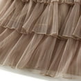 thumbnail image 6 of Cathalem Plus Size Skirt Women's Long Maxi Tulle Skirts A Line High Waisted Tiered Layered Midi Skirt Mesh Ruffle (Khaki,One Size), 6 of 6