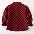 thumbnail image 5 of Hpgjzj Boys Plaid Button Down Shirts Long Sleeve Roll Up Cotton Spring Fall Shirt Casual Tops, 5 of 7