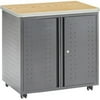 OFM Wheeled Locking Mobile Utility Station Cabinet w/Laminate Top, Oak 66746-OAK