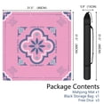 thumbnail image 2 of Pink Mahjong Mat with Rules, 31.5*31.5in Anti Slip American Mahjong Mat for Table, Noise Reduction, Neoprene Mah jongg Mats with Carrying Bag & 3 Dices, Mahjong Supplies Gift, Board Tile Games Mats, 2 of 7