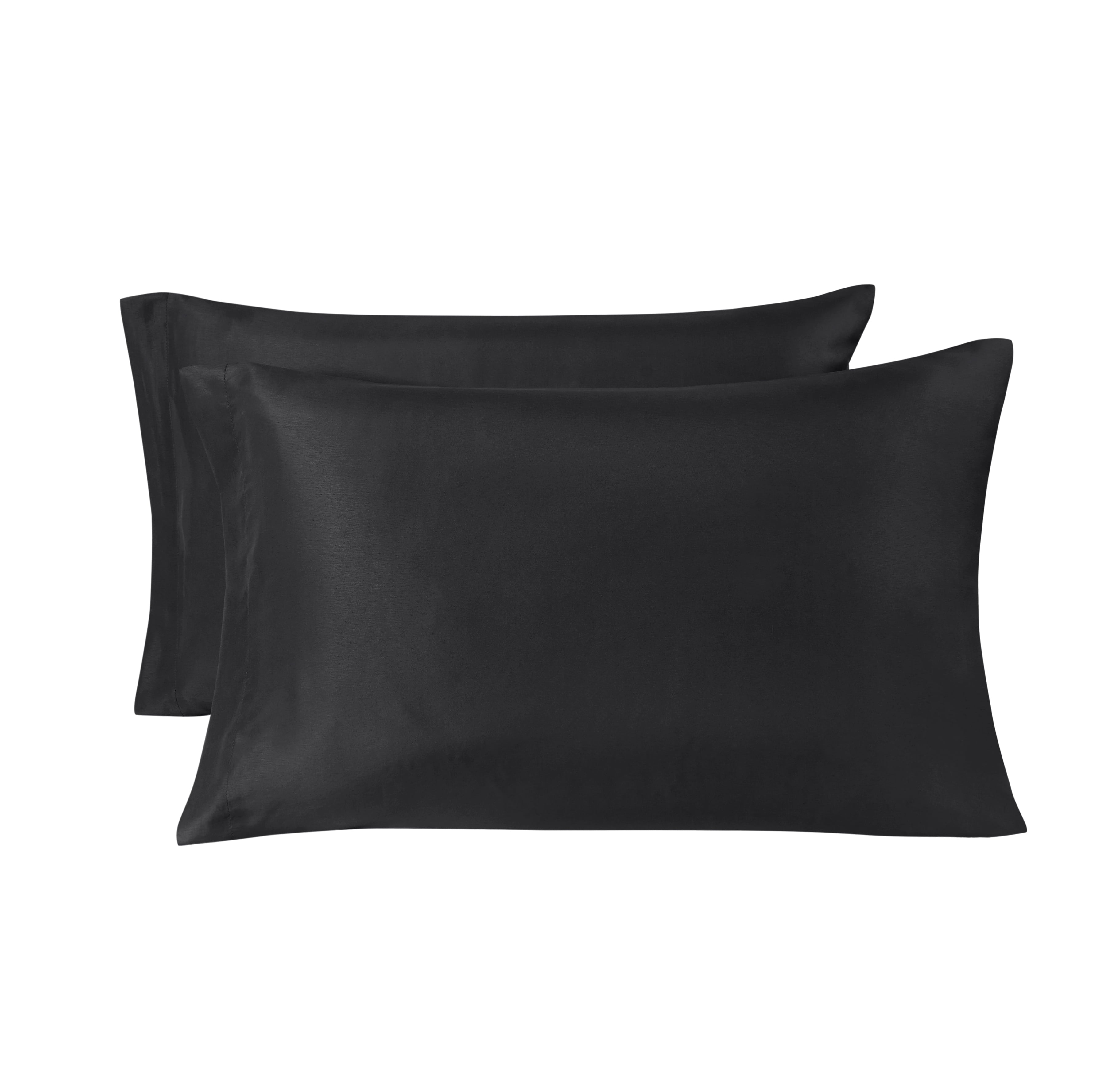 Mainstays Basic Value Microfiber Bed Sheet Set, Full, Black, 4 Piece