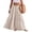 Pink #08, variant on Linen Skirts for Women Casual Flowy Tiered Maxi Skirt Comfy Vintage Beach Travel High Waisted Boho Skirt with Belt S