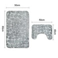 thumbnail image 4 of Juego de 2 alfombrillas de baño con soporte antideslizante, alfombrillas de baño de espuma viscoelástica transpirables, agua agradablemente suave Ormromra, 4 of 6