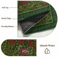 thumbnail image 6 of Vintage Red Roses Area Rugs 5'x7', Washable Small Throw Rugs for Laundry Room Playroom, Green Abstract Art Floral Ethnic Indoor Outdoor Rug Non-Slip Low Pile Carpet Runner Reversible Floor Mats, 6 of 8
