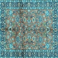 thumbnail image 1 of Ahgly Company Indoor Square Abstract Light Blue Contemporary Area Rugs, 3' Square, 1 of 4