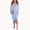 Light Blue, variant on Gspmoly Women Dress, Women'S and Winter Solid V-Neck Pleated Bag Hip Split-Sleeve Mid-Calf Dress Wedding Dresses for Women up to 60% Off