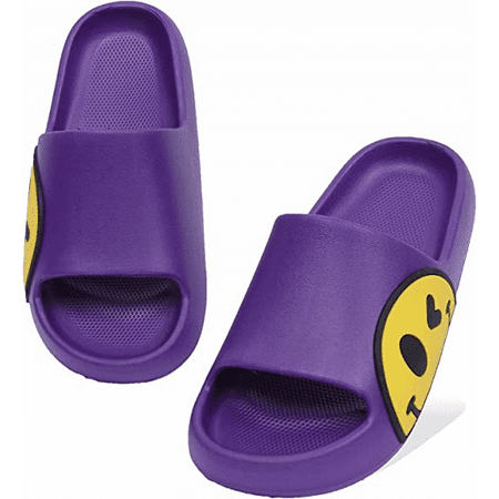 

Wish Sandals for Girls and Boys Women s Slipper Sandals EVA Non-Slip Indoor and Outdoor Kids Slippers Smile Face Open Toe Spa Bath Pool Fitness House Leisure Shower Shoes S208