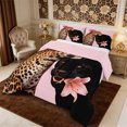 thumbnail image 3 of Manfei Animal Leopard Full Size Comforter Sets 3-Piece,Tropical Flowers Bedding Comforter Set,1 Comforter and 2 Pillowcases,Reversible, 3 of 6