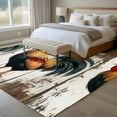 thumbnail image 4 of 5x7 Area Rugs for Living Room, Vintage Rooster Non Slip Area Rugs for Kitchen Bedroom Entryway, Retro Farmhouse Rooster Watercolor Washable Carpet Runner Rug Floor Mats for Bedroom Home Decor, 4 of 9