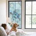 thumbnail image 2 of Ocean Sea Window Privacy Film Turtle Starfish Undersea Nautical Vintage Blue Decorative Glass Window Film UV Blocking Static Cling Non-Adhesive Sticker Covering for Home Door 23.6 x 59 inches, 2 of 7
