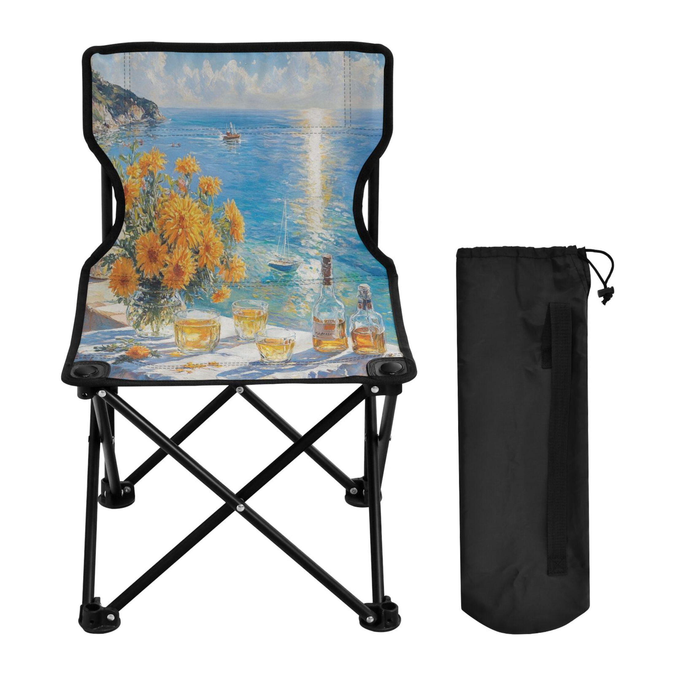 Coleman Aluminum Adult Deck Chair with Swivel Table, Gray