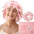 thumbnail image 1 of Gorro de seda LitBear 100% seda morera 22 Momme para mujer, 1 of 6