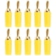 thumbnail image 2 of 10 Uds J.10007 2,5mm conector Banana de latón chapado en oro conector de clavija de plátano instrumento enchufe de prueba amarillo VoborMX herramienta, 2 of 8