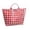 Red, variant on NexTorq Gingham Plaid PVC Tote Bag for Women, Letters Print Handbag Waterproof Plastic Hobo Handbag Summer Tote for Beach, Pool & Ideal Gift, Black