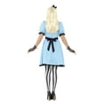 thumbnail image 3 of Smiffys 44712S Deluxe Dark Tea Party Costume with Dress Attached Apron Collar Tights & Headband, Small - Blue, 3 of 3
