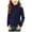 tops15-Navy, variant on UAYOTSE Girls Long Sleeve Mock Neck Shirt Solid Color Stretchy Soft Base Layer Underwear Top