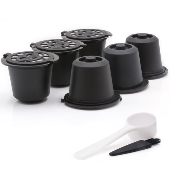 Reusable Coffee Capsule for Nespresso Machine with Stainless Filter Mesh icafilas Refill Espresso Pod Kitchen Tamper Accessories
