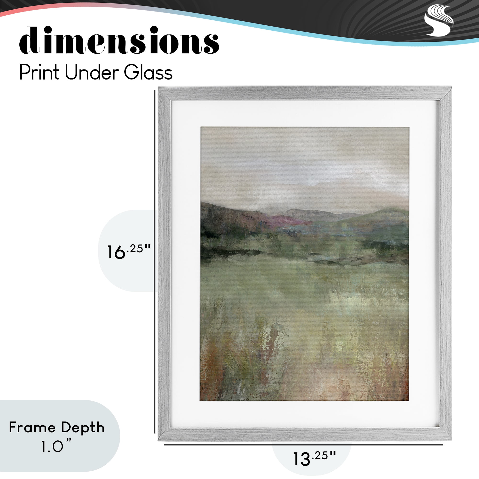 Stupell Industries Glimpse Of Spring Gray Framed Print Under Glass, design by Carol Robinson