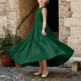 thumbnail image 5 of LEKWK Girls Bridesmaid Flower Dress Sleeveless Satin Bow Tie Backless Pageant Gown Pleated Flowy A-Line Princess Dresses for Birthday Party Wedding 0-13Y, 5 of 9