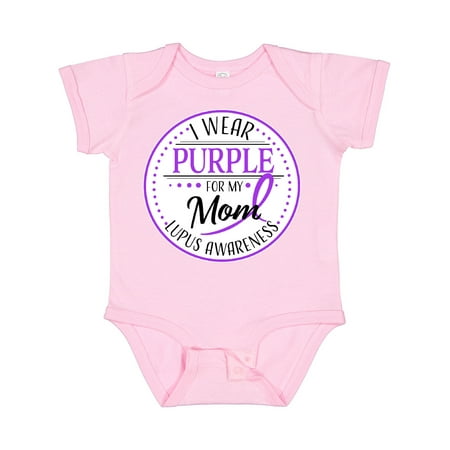 

Inktastic I Wear Purple for My Mom- Lupus Awareness Gift Baby Boy or Baby Girl Bodysuit