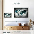 thumbnail image 4 of Elephant Stock Aged World Map Xli Wall Art - Horizontal Canvas Wall Art - Living Room Wall Decor - Education Canvas - Teal And White Decor - 12" x 8", 4 of 8