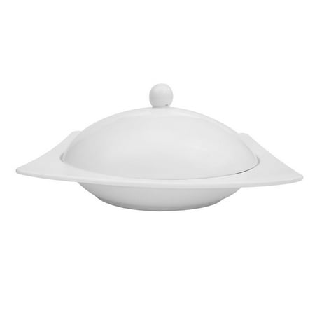 

Square Pasta Bowl W/ Lid 24 Oz. 12 Porcelain Super White