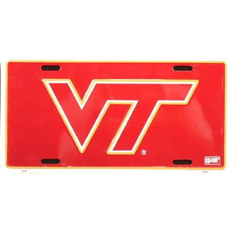 Virginia Tech Hokies Metal - Virginia Tech Hokies embossed metal auto tag