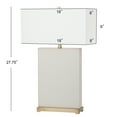 thumbnail image 7 of SAFAVIEH Joyce 27.75 in. H Rectangular Faux Table Lamp, Cream Faux Woven Leather, Set of 2, 7 of 7