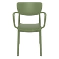thumbnail image 3 of Compamia Lisa Dining Arm Chair in Olive Green finish, 3 of 7