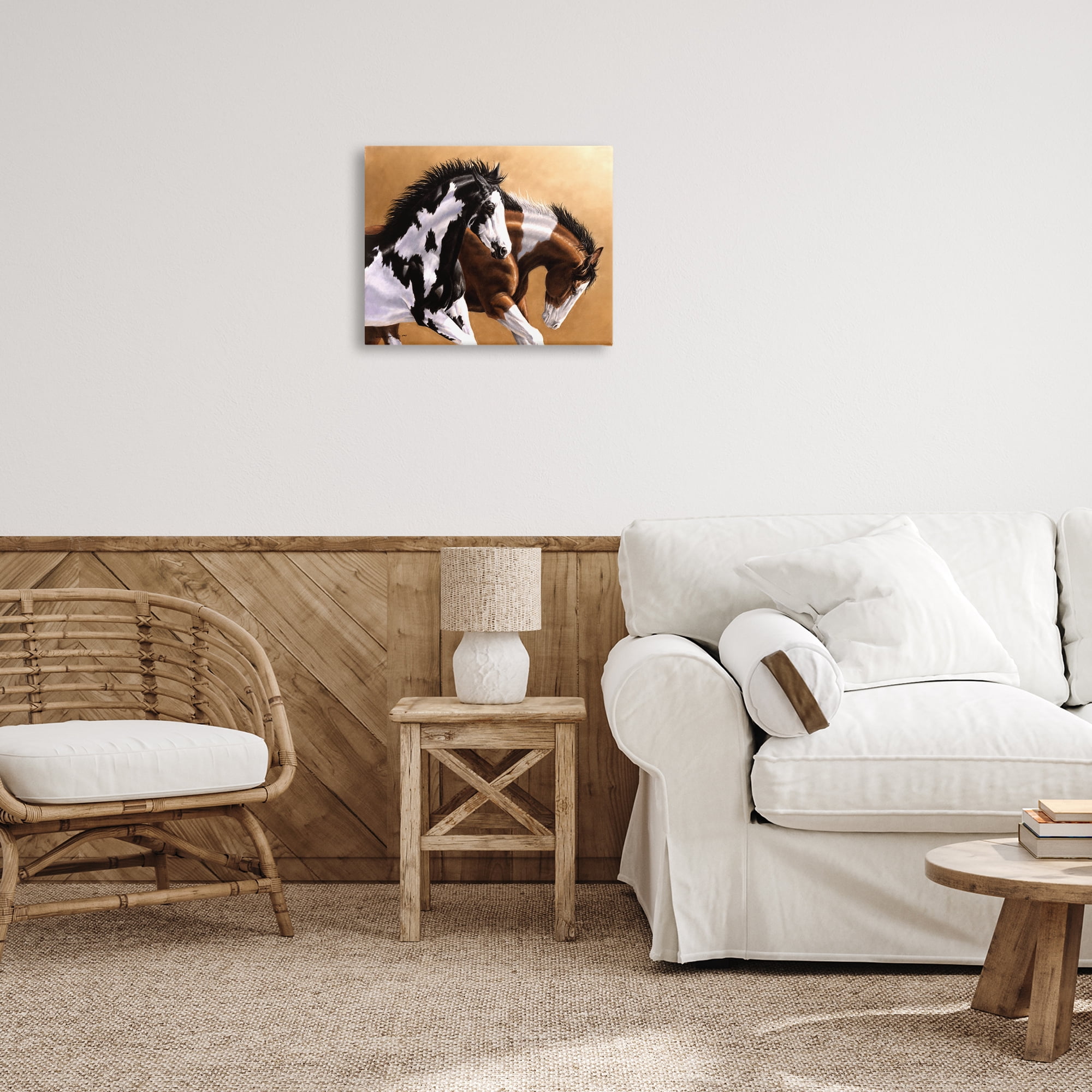 Stupell Industries Wild & Free Mares Animals & Insects Painting Gallery Wrapped Canvas Art Print Wall Art, 20 x 16