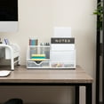 thumbnail image 5 of Mind Reader Desktop Organizer, File Storage, Accessory Storage, Workspace, Office, Metal Mesh, 11"L x 5.5"W x 5"H, White, 5 of 5