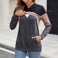 thumbnail image 2 of UFOUND Women Maternity Long Sleeve Nursing Hoodie Sweatshirts Breastfeeding Blouse With Pocket, 2 of 9