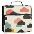 thumbnail image 5 of FORMRS Zipper Binder with Shoulder Strap 2-inch Ring 500 Sheet Capacity File Bag, Simple Clouds, 5 of 5