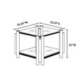 thumbnail image 7 of Modern Stainless Steel Coffee Table Set (Set of 3), Double-Layer Clear Tempered Glass Table Top, Coffee Table & Two End Side Table 3-Pieces Sets for Living Room Home Office, Silver04706, 7 of 7