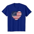 thumbnail image 4 of Patriotic Shirts July 4th Shirts for Women American Flag Heart T-Shirts USA Fourth of July Casual Tee Top Blue,3XL, 4 of 5
