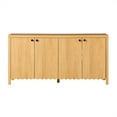 thumbnail image 4 of Walker Edison Modern Wood Scalloped Sideboard TV Stand, White Oak, 4 of 15