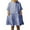 Navy, variant on Girls Striped Dress Cotton Linen Beach Casual Loose Dress with Pockets Toddlers Short Sleeve Jersey Dress (3-4 Years, Navy)