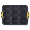thumbnail image 4 of Silicone Cake Mold 9-Cavity Oval DIY Baking Pan Non-stick Baking Pan Chocolate Silicone Cake Mold Bread Pancake Non-stick Bakeware Tool, Gray, 4 of 9